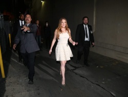 Lindsay Lohan - Lindsay Lohan - arriving to 'Jimmy Kimmel Live!' in Hollywood, February 3, 2015 - 39xHQ L2pWohgD