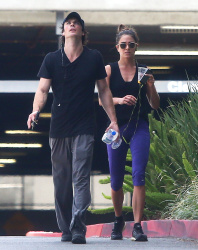 Ian Somerhalder & Nikki Reed - Seen leaving a gym in Los Angeles (July 25, 2014) - 9xHQ KUh16Gdg